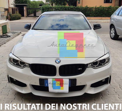 BMW 4 F32 F33 F36 2013+ GRIGLIE ANTERIORI DOPPIA FASCIA M4 NERA AUTOELEGANCERICAMBI