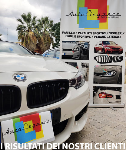 BMW 4 F32 F33 F36 2013+ GRIGLIE ANTERIORI DOPPIA FASCIA M4 NERA AUTOELEGANCERICAMBI
