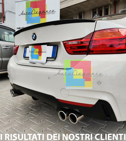 BMW SERIE 4 F32 F33 F36 SOTTO PARAURTI POSTERE DIFFUSORE LOOK M4 AUTOELEGANCERICAMBI