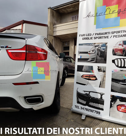 BMW X6 E71 TERMINALI DI SCARICO SPORTIVI LOOK M OVALI AUTOELEGANCERICAMBI
