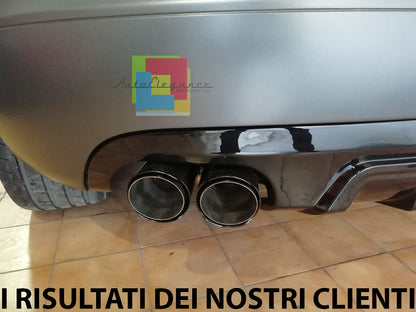 AUDI TT 8J 2006-2014 LOOK SPORTIVO STT COPPIA TERMINALI ACCIAIO INOX CARBON AUTOELEGANCERICAMBI