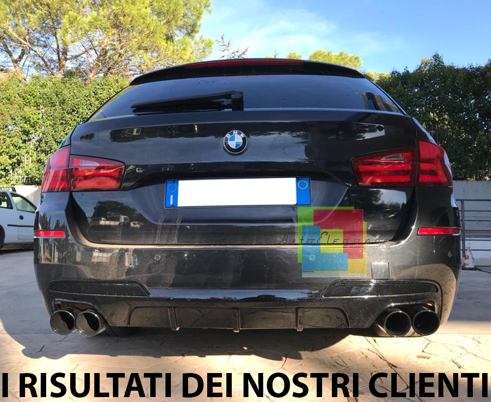 BMW SERIE 5 F10 F11 2010-2017 DIFFUSORE SOTTO PARAURTI TERMINALI NERI M SPORT AUTOELEGANCERICAMBI