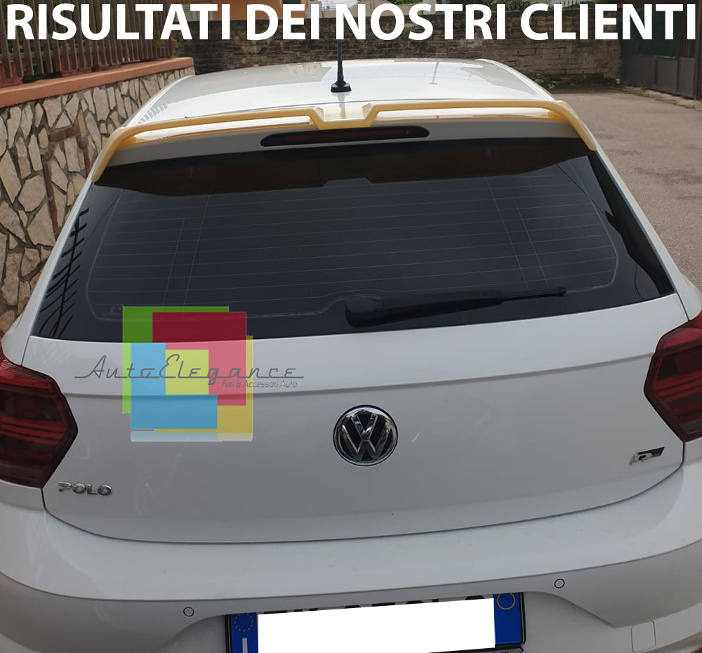 VW POLO AW1 2017+ SPOILER POSTERIORE SUL TETTO LOOK RLINE IN ABS