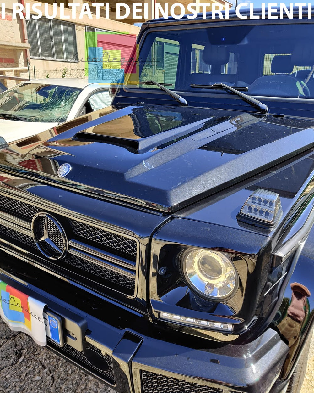 MERCEDES CLASSE G W463 W461 1990-2012 FARI ANTERIORI LENTICOLARI FANALI CROMATI