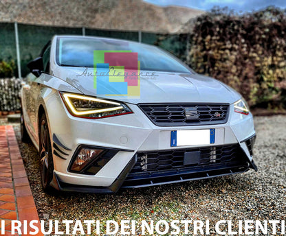 SEAT IBIZA V 2017+ SPLITTER SOTTO PARAURTI ANTERIORE NERO LUCIDO FR LOOK