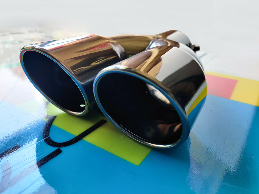 BMW SERIE 1 F20 F21 TERMINALE DI SCARICO ACCIAIO INOX NERO LUCIDO M SPORT AUTOELEGANCERICAMBI