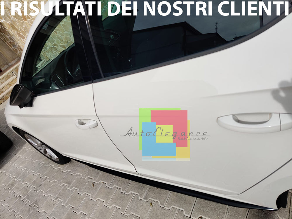 FLAPS SOTTO MINIGONNE LATERALI SEAT LEON 5F MK3 2012+ ABS NERO LUCIDO