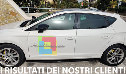 FLAPS SOTTO MINIGONNE LATERALI SEAT LEON 5F MK3 2012+ ABS NERO LUCIDO