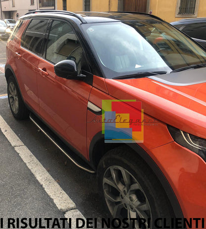 LAND ROVER DISCOVERY SPORT 2015+ PEDANE LATERALI ACCIAIO INOX & PVC SOTTO PORTA