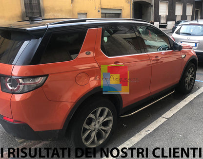 LAND ROVER DISCOVERY SPORT 2015+ PEDANE LATERALI ACCIAIO INOX & PVC SOTTO PORTA