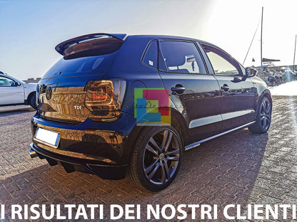 SPOILER SOTTO PARAURTI PER VW POLO 6R 2009-2014 DIFFUSORE POSTERIORE ABS SINGOLO