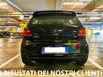 SPOILER SOTTO PARAURTI PER VW POLO 6R 2009-2014 DIFFUSORE POSTERIORE ABS SINGOLO