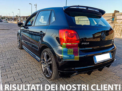 SPOILER SOTTO PARAURTI PER VW POLO 6R 2009-2014 DIFFUSORE POSTERIORE ABS SINGOLO