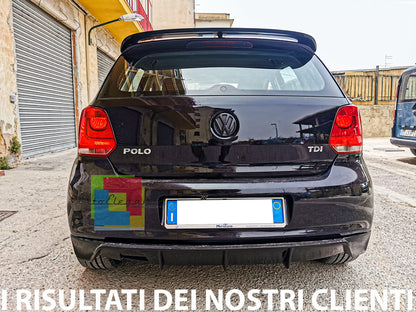 SPOILER SOTTO PARAURTI PER VW POLO 6R 2009-2014 DIFFUSORE POSTERIORE ABS SINGOLO