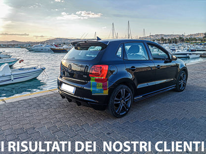 SPOILER SOTTO PARAURTI PER VW POLO 6R 2009-2014 DIFFUSORE POSTERIORE ABS SINGOLO