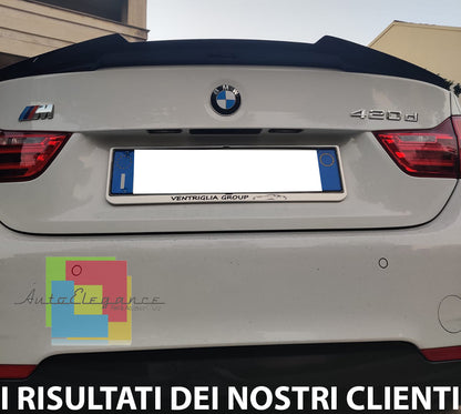 BMW SERIE 4 F32 DAL 2013+ SPOILER POSTERIORE SUL COFANO ABS LOOK M4 NERO AUTOELEGANCERICAMBI