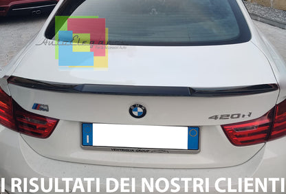 BMW SERIE 4 F32 2013+ SPOILER POSTERIORE SUL COFANO ABS LOOK M4 NERO LUCIDO AUTOELEGANCERICAMBI