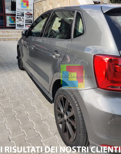 VW POLO 6R 6C 2009-2017 SPOILER SPLITTER SOTTO MINIGONNE ABS NERO