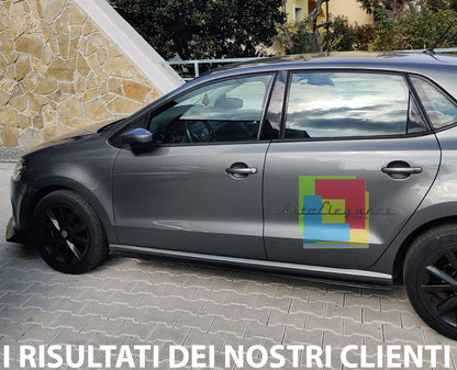 VW POLO 6R 6C 2009-2017 SPOILER SPLITTER SOTTO MINIGONNE ABS NERO