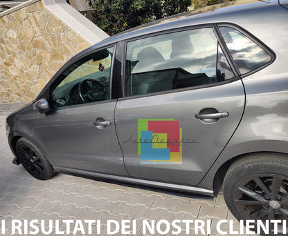 VW POLO 6R 6C 2009-2017 SPOILER SPLITTER SOTTO MINIGONNE ABS NERO
