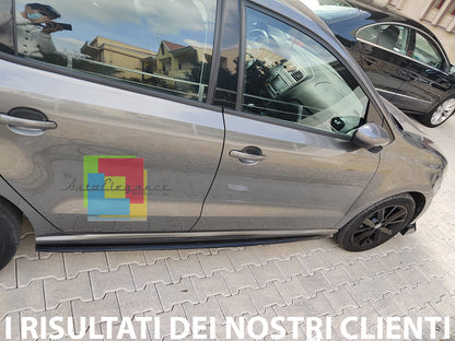 VW POLO 6R 6C 2009-2017 SPOILER SPLITTER SOTTO MINIGONNE ABS NERO