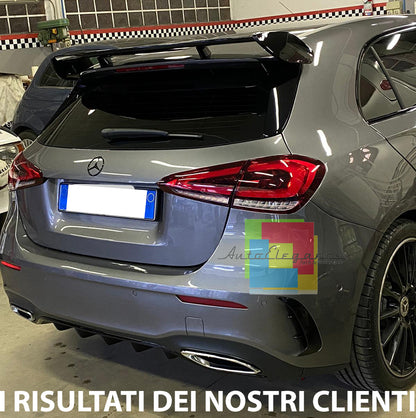 MERCEDES A-CLASS W177 REAR SPOILER AMG LOOK ROOF ABS BLACK WING