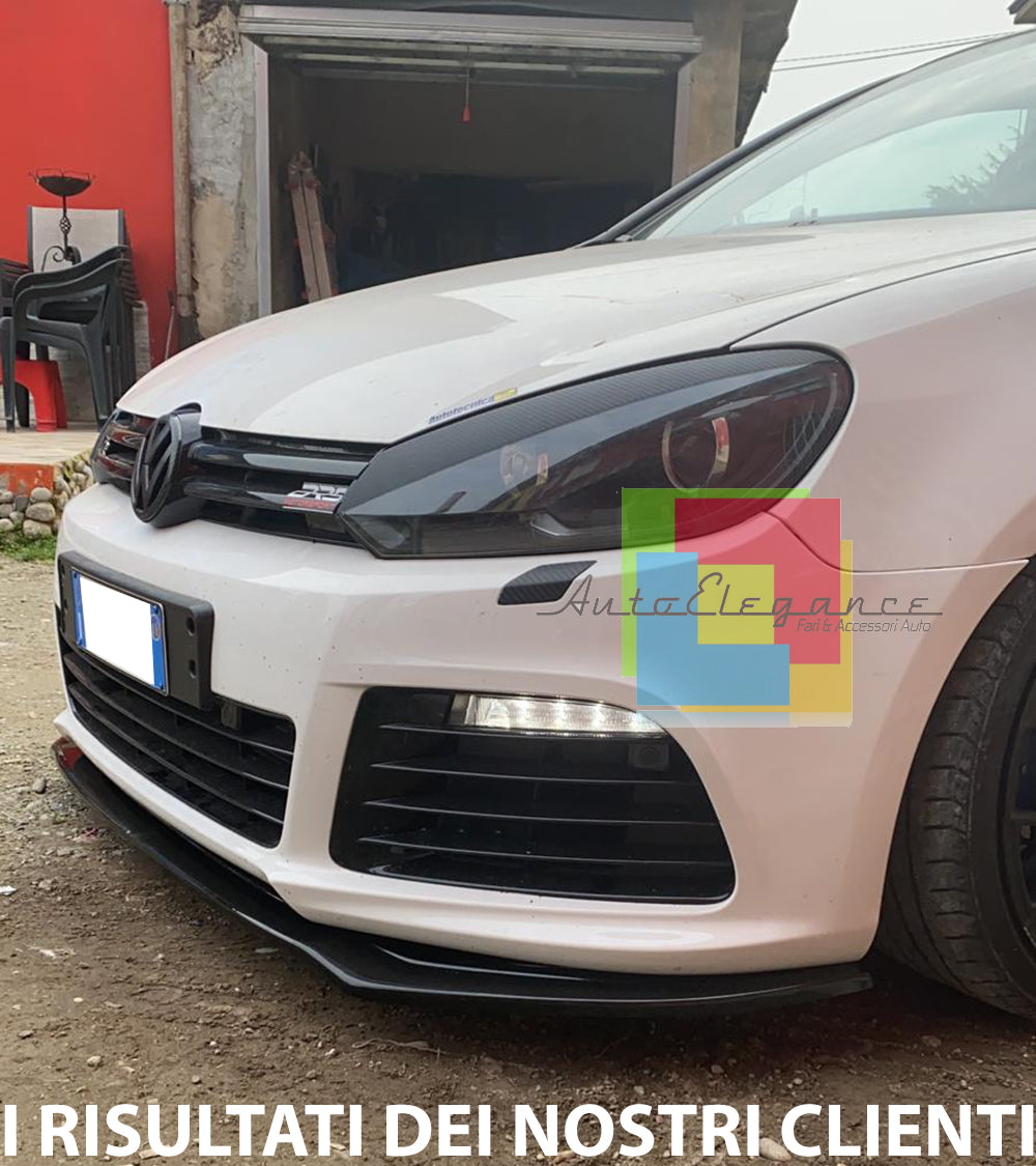 FRONT BUMPER SPLITTER VW GOLF 6 VI 2008-2012 RLINE ABS GLOSSY BLACK