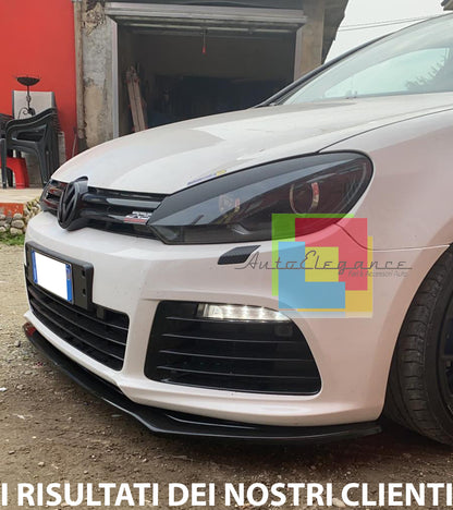 FRONT BUMPER SPLITTER VW GOLF 6 VI 2008-2012 RLINE ABS GLOSSY BLACK