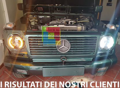 MERCEDES G W463 COPPIA FARI ANTERIORI FULL LED CON LUCI DIURNE 6000K BIANCO