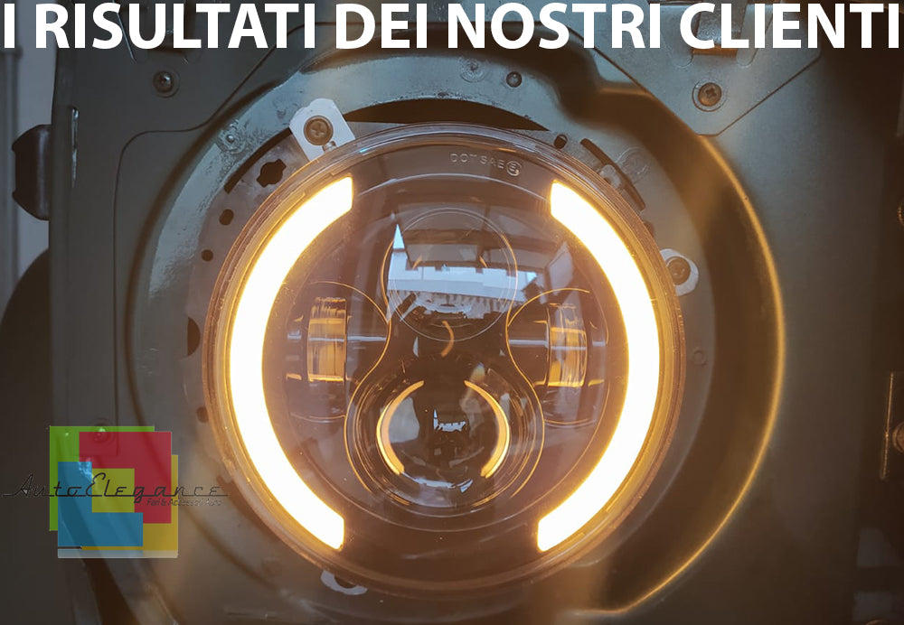 MERCEDES G W463 COPPIA FARI ANTERIORI FULL LED CON LUCI DIURNE 6000K BIANCO