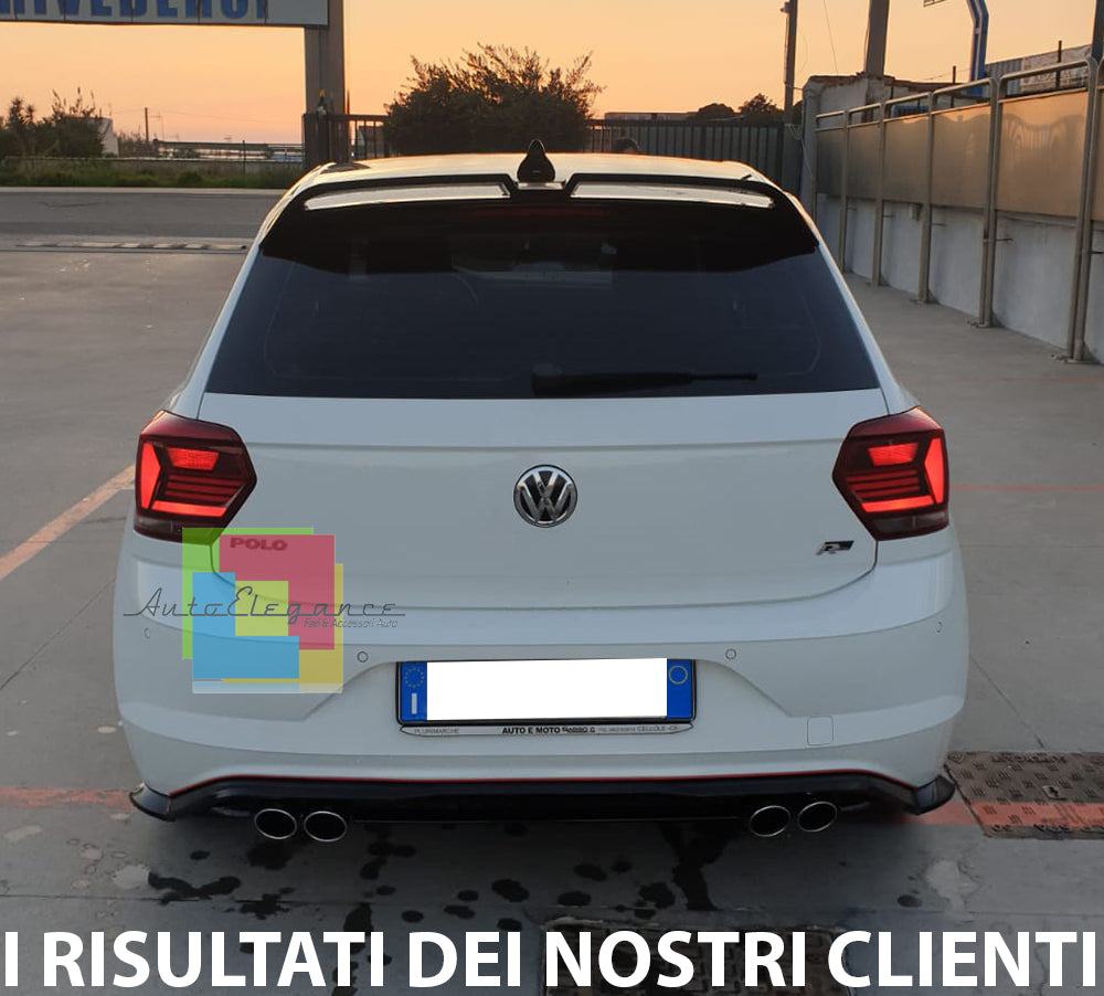 ALETTONE VW POLO AW1 2017+ SPOILER POSTERIORE SUL TETTO LOOK RLINE IN ABS AUTOELEGANCERICAMBI