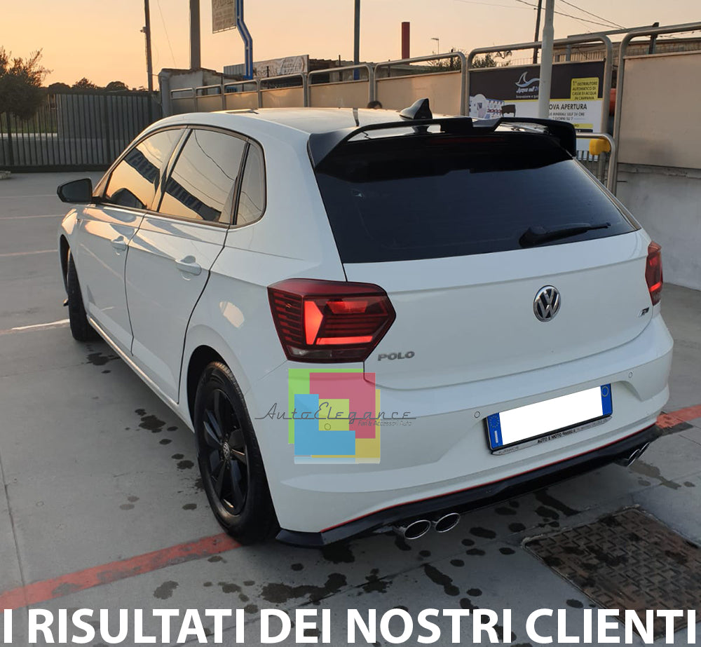 ALETTONE VW POLO AW1 2017+ SPOILER POSTERIORE SUL TETTO LOOK RLINE IN ABS AUTOELEGANCERICAMBI