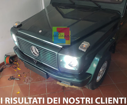 MERCEDES G W463 COPPIA FARI ANTERIORI FULL LED CON LUCI DIURNE 6000K BIANCO