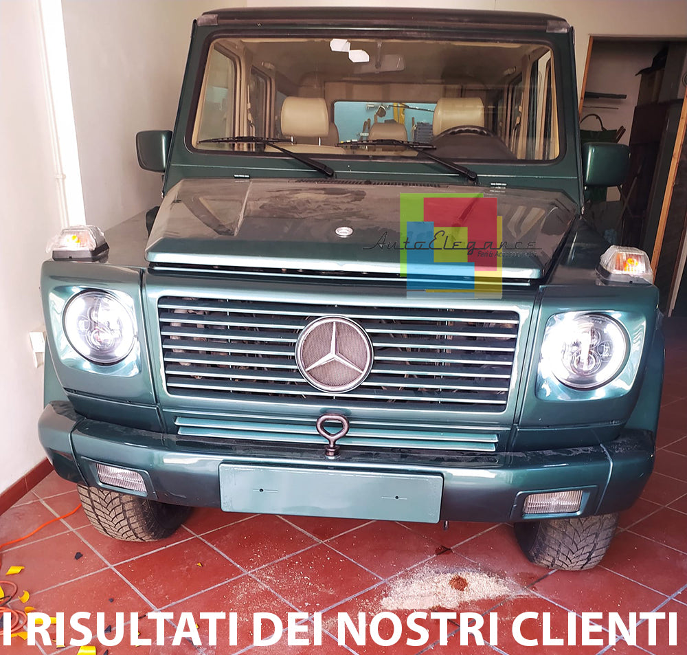 MERCEDES G W463 COPPIA FARI ANTERIORI FULL LED CON LUCI DIURNE 6000K BIANCO