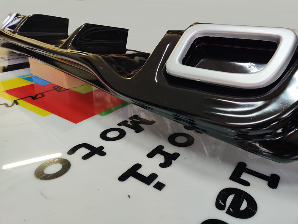 RENAULT CLIO 4 IV 2012-2019 DIFFUSORE POSTERIORE LOOK RS ABS NERO LUCIDO