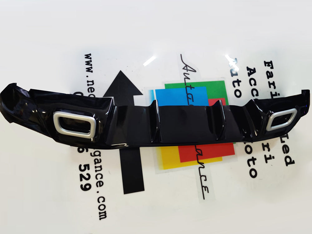 RENAULT CLIO 4 IV 2012-2019 DIFFUSORE POSTERIORE LOOK RS ABS NERO LUCIDO