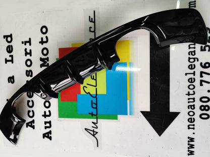 SEAT IBIZA 6J 2008-2016 5 PORTE DIFFUSORE POSTERIORE FR LOOK NERO ABS / PLASTIC