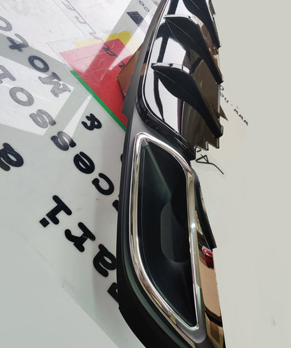 OPEL INSIGNA B 2018+ UNDER BUMPER DIFFUSER WITH OVAL TIP BLACK ABS