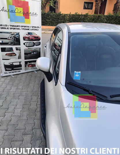 FIAT 500X 2014-2020 PEDANE LATERALI TOP QUALITA' SOTTOPORTA NERO