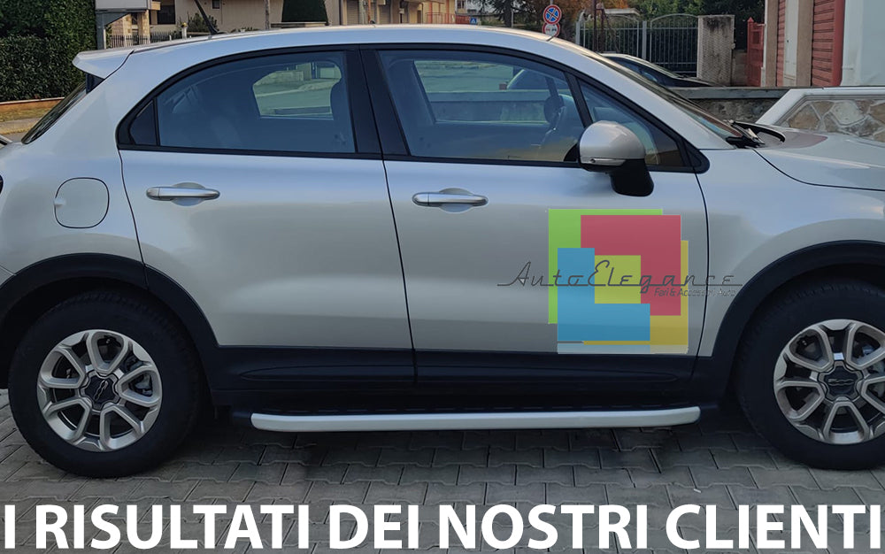 PEDANE LATERALI TOP QUALITA' PER FIAT 500X 2014 IN POI SOTTOPORTA ANTI