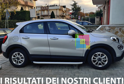 PEDANE LATERALI TOP QUALITA' PER FIAT 500X 2014 IN POI SOTTOPORTA ANTISCIVOLO