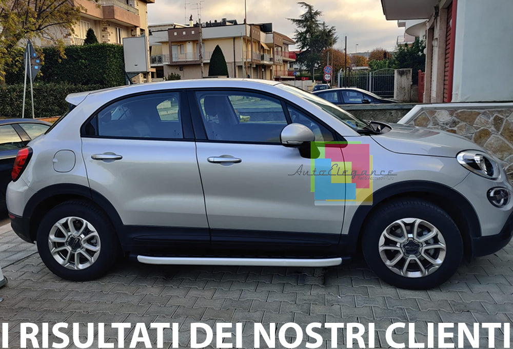 PEDANE LATERALI TOP QUALITA&apos; PER FIAT 500X 2014 IN POI SOTTOPORTA ANTISCIVOLO