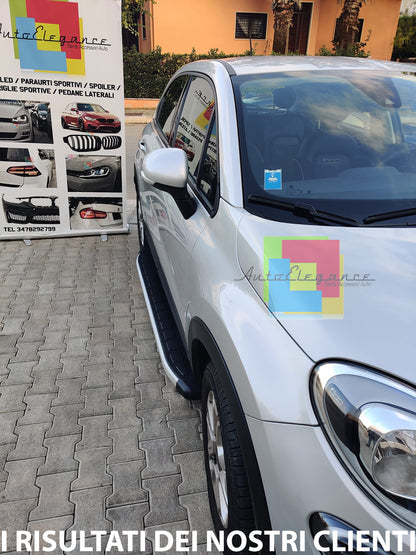 PEDANE LATERALI TOP QUALITA' PER FIAT 500X 2014 IN POI SOTTOPORTA ANTISCIVOLO