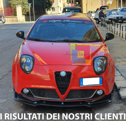 ALFA ROMEO MITO 2008+ SPOILER LAMA SOTTO PARAURTI ANTERIORE ABS NERO SPLITTER AUTOELEGANCERICAMBI