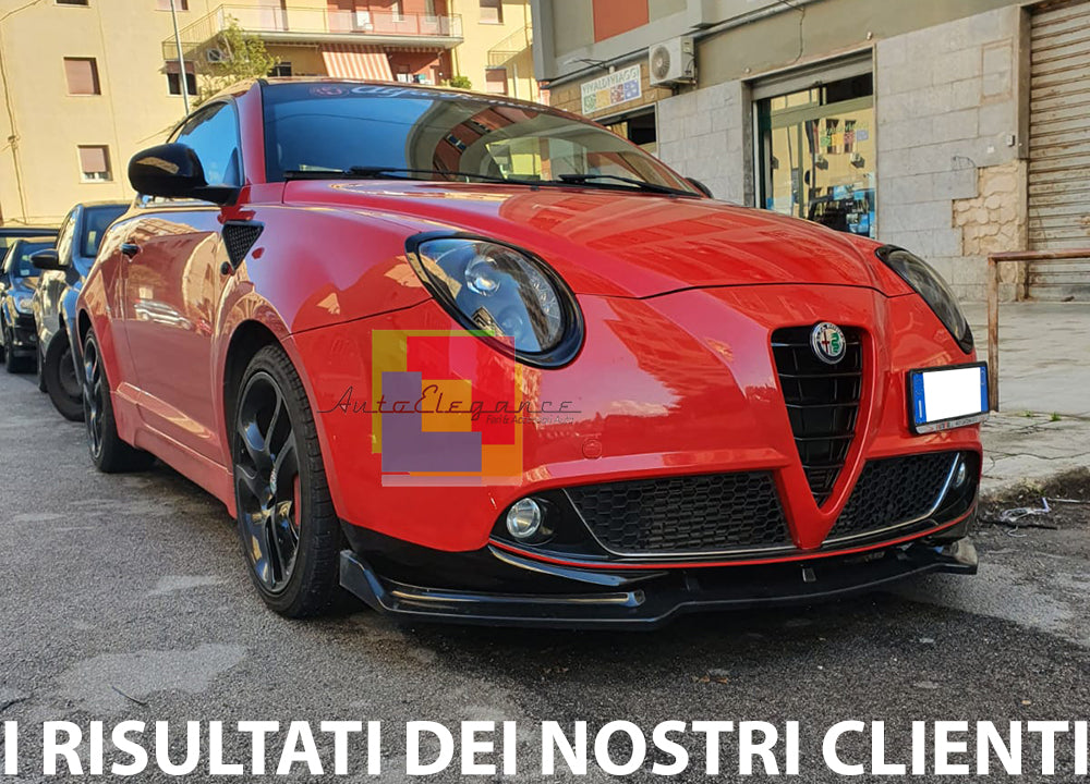 ALFA ROMEO MITO 2008+ SPOILER LAMA SOTTO PARAURTI ANTERIORE ABS NERO SPLITTER AUTOELEGANCERICAMBI