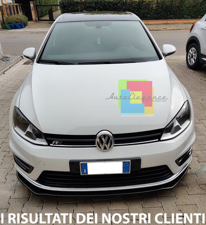 LIP SPOILER UNDER FRONT BUMPER VW GOLF 7 RLINE ABS GLOSSY BLACK SPLITTER