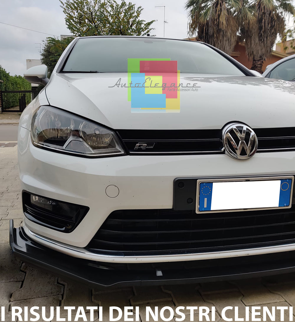 VW GOLF 7 R 2012-2016 UNDER FRONT BUMPER SPLITTER LOOK ABS BLACK BLADE