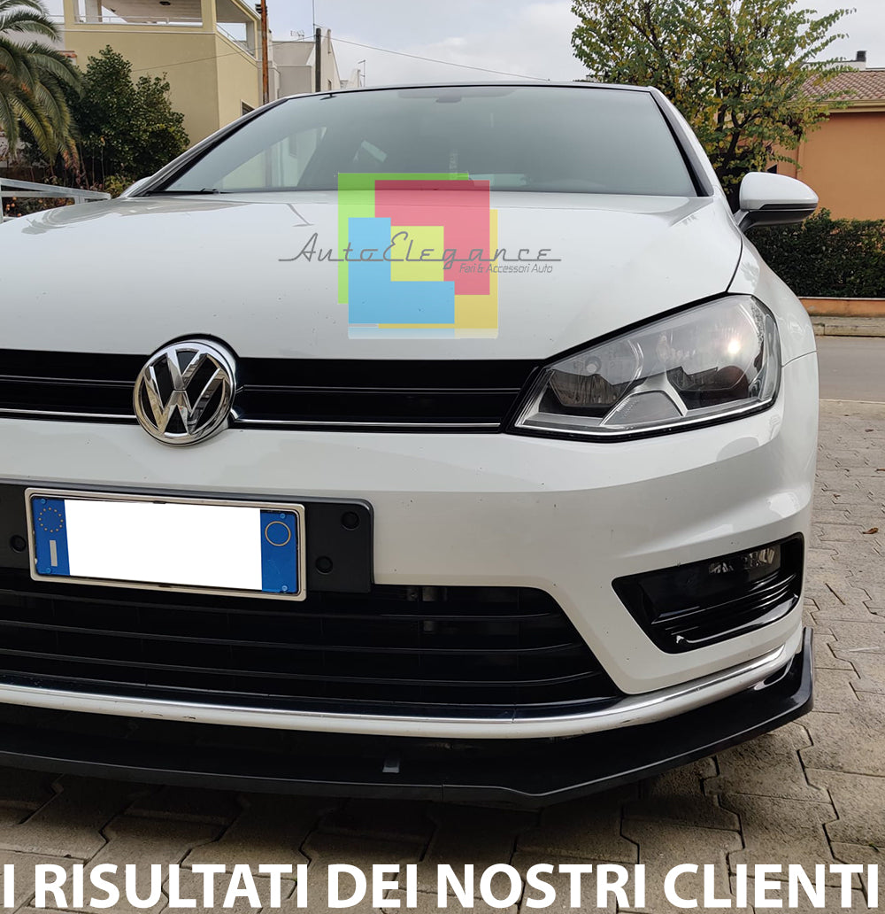 VW GOLF 7 R 2012-2016 UNDER FRONT BUMPER SPLITTER LOOK ABS BLACK BLADE