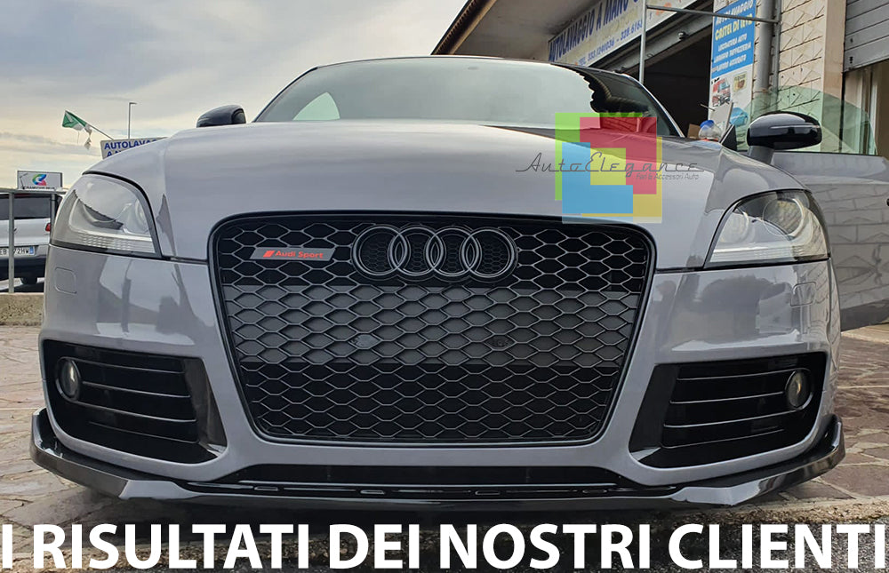 AUDI TT 8J 2006-2014 SPLITTER SOTTO PARAURTI ANTERIORE IN ABS NERO LUCIDO AUTOELEGANCERICAMBI
