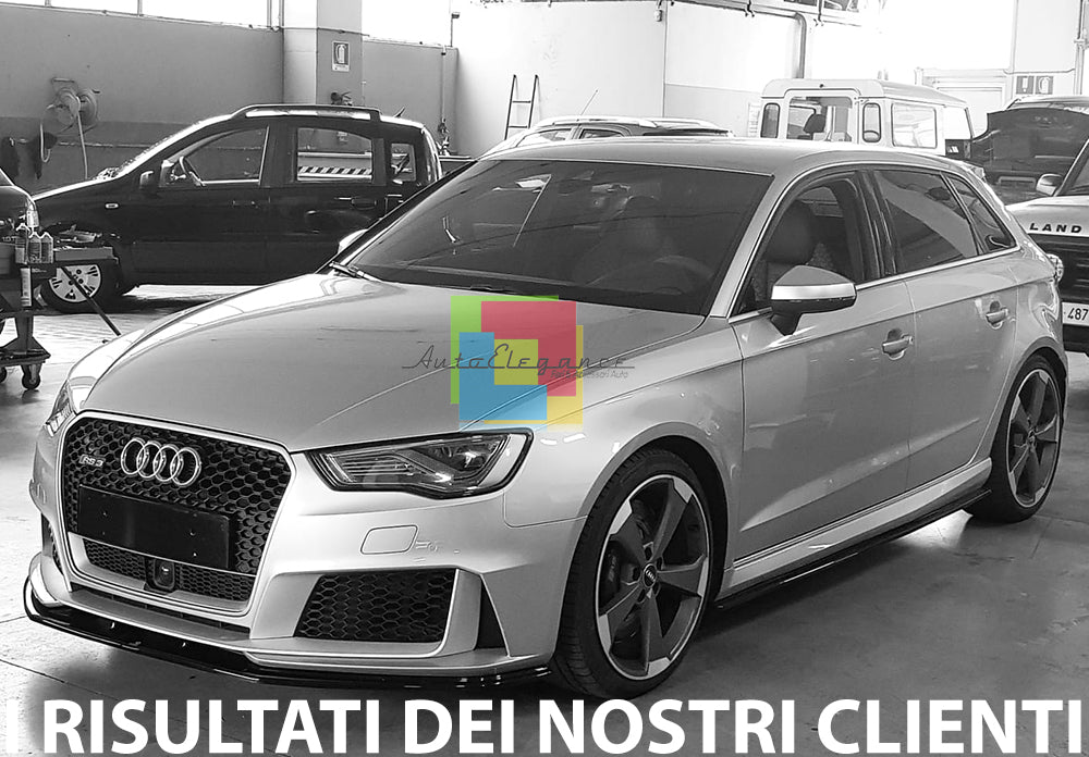 AUDI A3 8V BERLINA SPORTBACK SPLITTER SOTTO MINIGONNE ABS NERO AUTOELEGANCERICAMBI